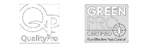 Quality Pro Certification logos including Green Pro certified demonstrating eco-effective pest control in Charlotte.