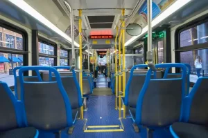 Inside of a Chicago IL bus, free of pests