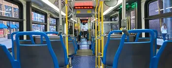 Inside of a Chicago IL bus, free of pests